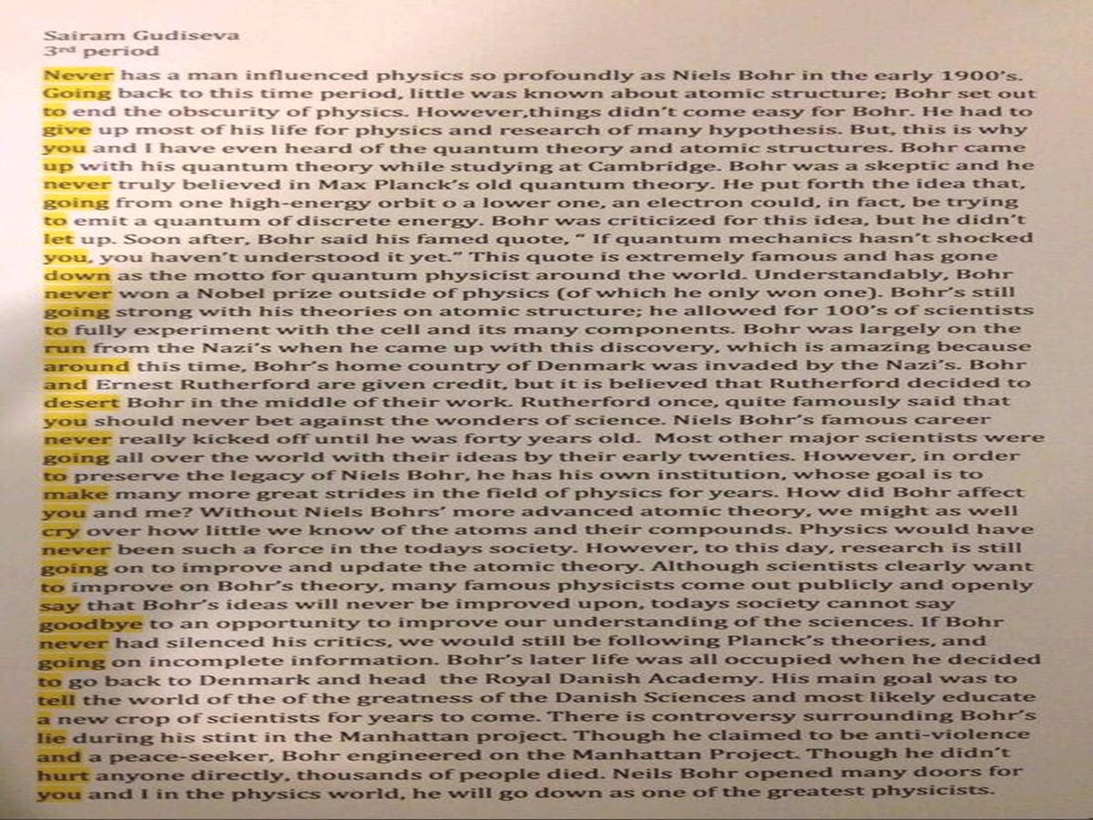 Teacher Rickrolled by inspired quantum physics essay